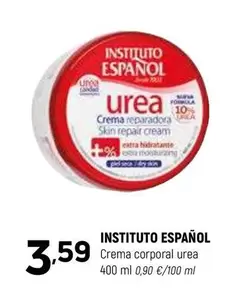 Oferta de Instituto Español - Crema Corporal Urea por 3,59€ en Coviran