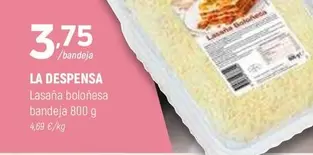 Oferta de La Despensa - Lasana Bolonesa Bandeja por 3,75€ en Coviran