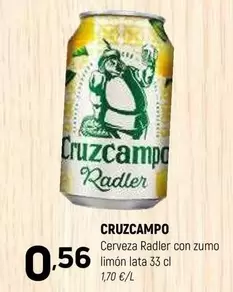 Oferta de Cruzcampo - Cerveza Radler Con Zumo Limon por 0,56€ en Coviran