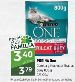 Oferta de Purina - One Comida Gatos Esterilizados Buey por 3,79€ en Coviran