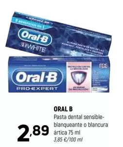 Oferta de Oral B - Pasta Dental Sensible- Blanqueante O Blancura por 2,89€ en Coviran
