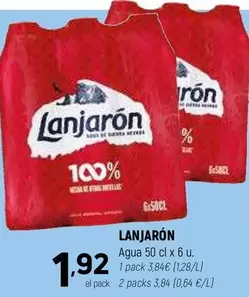 Oferta de Lanjarón - Agua por 1,92€ en Coviran