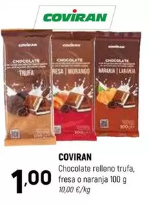 Oferta de Coviran - Chocolate Relleno Trufa, Fresa O Naranja por 1€ en Coviran