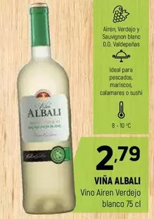 Oferta de Viña Albali - Vino Airen Verdejo Blanco por 2,79€ en Coviran
