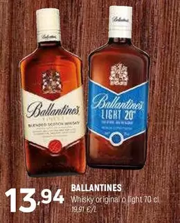 Oferta de Ballantine's - Whisky Original O Light por 13,94€ en Coviran