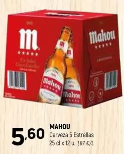 Oferta de Mahou - Cerveza 5 Estrellas por 5,6€ en Coviran