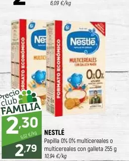 Oferta de Nestlé - Papilla 0% 0% Multicereales O Multicereales Con Galleta por 2,79€ en Coviran