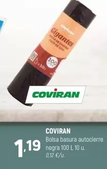 Oferta de Coviran - Bolsa Basura Autocierre Negra por 1,19€ en Coviran