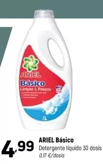 Oferta de Ariel - Detergente Líquido 30 Dosis por 4,99€ en Coviran