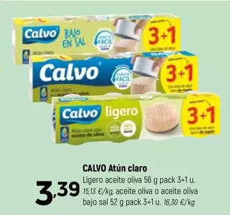 Oferta de Calvo - Atun Claro por 3,39€ en Coviran