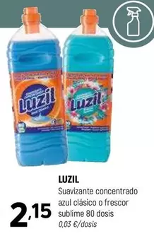 Oferta de Luzil - Suavizante Concentrado Azul Clasico O Frescor Sublime por 2,15€ en Coviran