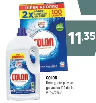 Oferta de Colon - Detergente Polvo O Gel Activo por 11,35€ en Coviran