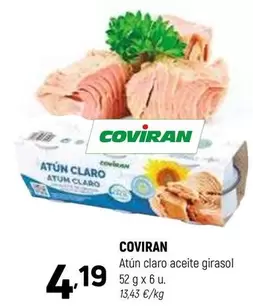 Oferta de Coviran - Atun Claro Aceite Girasol por 4,19€ en Coviran