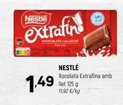 Oferta de Nestlé - Xocolata Extrafina Amb Llet por 1,49€ en Coviran
