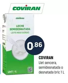 Oferta de Coviran - Llet Sencera Semidesnatada O Desnatada Bric por 0,86€ en Coviran