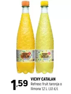 Oferta de Vichy Catalán - Refresco Fruit Taronja O Llimona por 1,59€ en Coviran