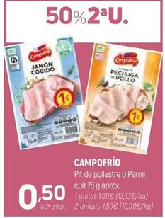 Oferta de Campofrío - Pit De Pollastre O Pernil Cuit por 0,5€ en Coviran