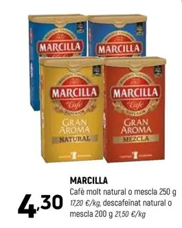 Oferta de Marcilla - Cafe Molt Natural O Mescla por 4,3€ en Coviran
