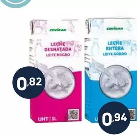 Oferta de Coviran - Leche Desnatada por 0,84€ en Coviran