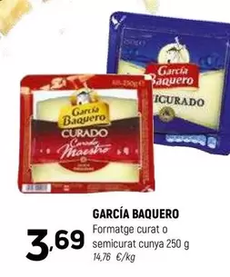 Oferta de García Baquero - Formatge Curat O Semicurat Cunya por 3,69€ en Coviran