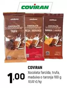 Oferta de Coviran - Xocolata Farcida, Trufa, Maduixa O Taronja por 1€ en Coviran
