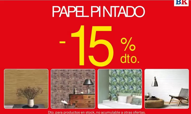 Oferta de Papel Pintado en Bricoking
