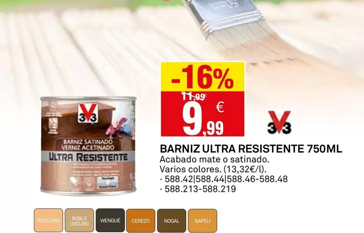 Oferta de Ultra Resistente Barniz Ultra por 9,99€ en Bricoking