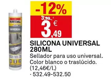 Oferta de Silicona Universal 280Ml por 3,49€ en Bricoking