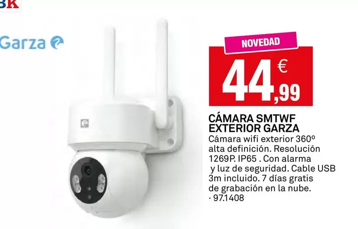 Oferta de Garza - Camara Smtwf Exterior por 44,99€ en Bricoking