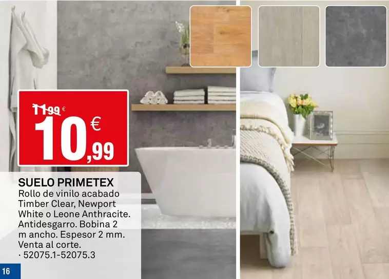 Oferta de Suelo Primetex por 10,99€ en Bricoking