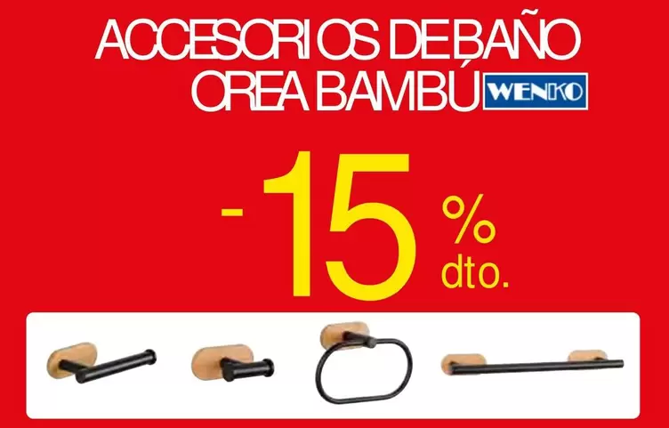 Oferta de Accesorios De Baño Crea Bambu en Bricoking