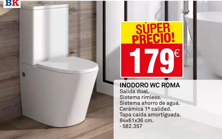 Oferta de Inodoro Wc Roma por 179€ en Bricoking