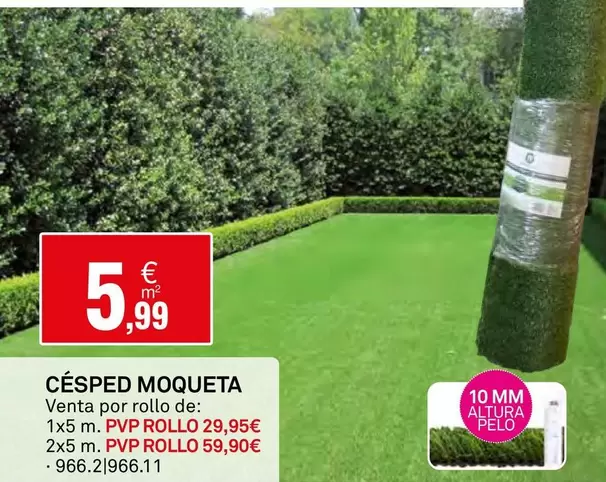 Oferta de Cesped Moqueta por 5,99€ en Bricoking