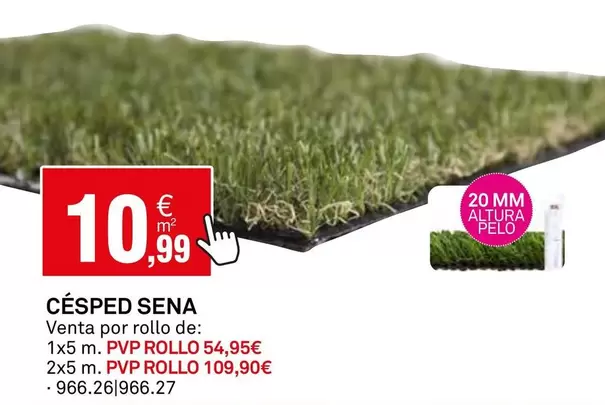 Oferta de Cesped Sena por 10,99€ en Bricoking