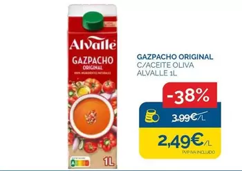 Oferta de Alvalle - Gazpacho Original por 2,49€ en Supermercados La Despensa
