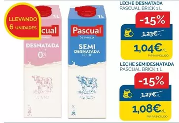 Oferta de Pascual - Leche Semidesnatada por 1,04€ en Supermercados La Despensa