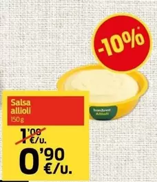 Oferta de BonArea - Salsa Allioli por 0,9€ en bonÀrea