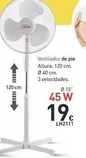 Oferta de Ventilador De Pie por 19€ en Mi Bricolaje