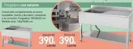 Oferta de Fregadero Con Estante por 390€ en Mi Bricolaje