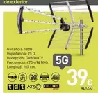 Oferta de Ganancia: 18db. Impedencia: 75 Q. por 39€ en Mi Bricolaje