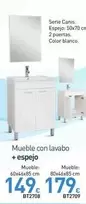 Oferta de Mueble Con Lavabo + Espejo por 149€ en Mi Bricolaje