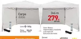Oferta de Blanco - Carpa Doble por 279€ en Mi Bricolaje
