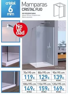 Oferta de Cristal - Mamparas  Fijo por 119€ en Mi Bricolaje