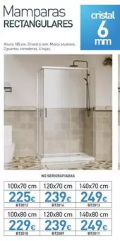 Oferta de Cristal - Mamparas por 225€ en Mi Bricolaje