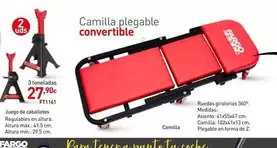 Oferta de Camilla Plegable Convertible por 27,9€ en Mi Bricolaje