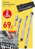 Oferta de Kit Llave Dinamométrica por 69€ en Mi Bricolaje