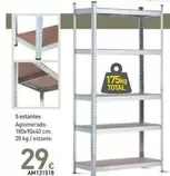 Oferta de 5 Estantes Aglomerado por 29€ en Mi Bricolaje