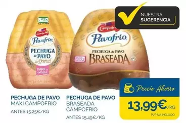 Oferta de Campofrío - Pechuga De Pavo por 13,99€ en Cash Ecofamilia