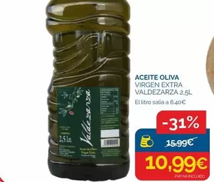 Oferta de Valdezarza - Aciete Oliva por 10,99€ en Cash Ecofamilia