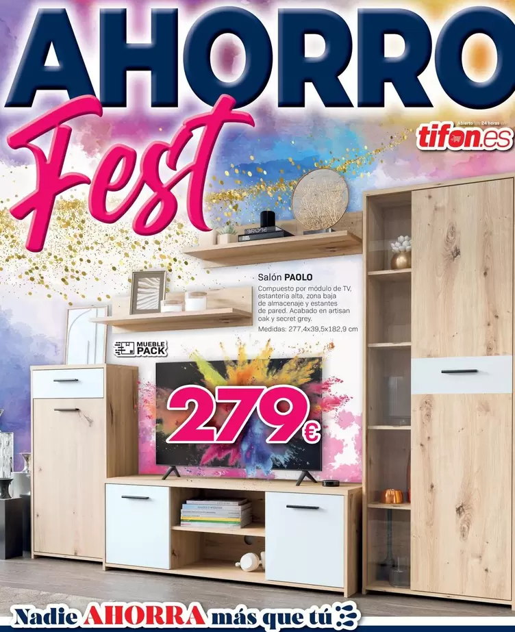 Oferta de Salon Paolo por 279€ en Tifón Muebles